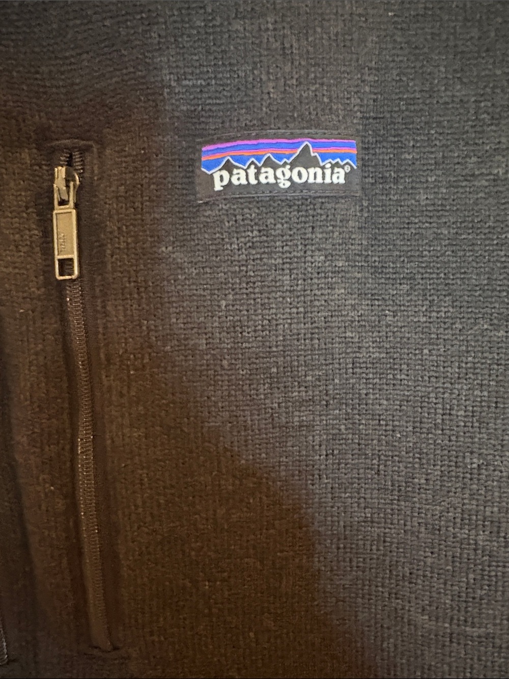 Patagonia Black Quarter-Zip Pullover with Multicolor Logo